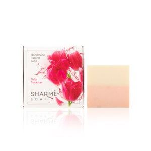 Натуральное твердое мыло ручной работы с ароматом тюльпана SHARME SOAP